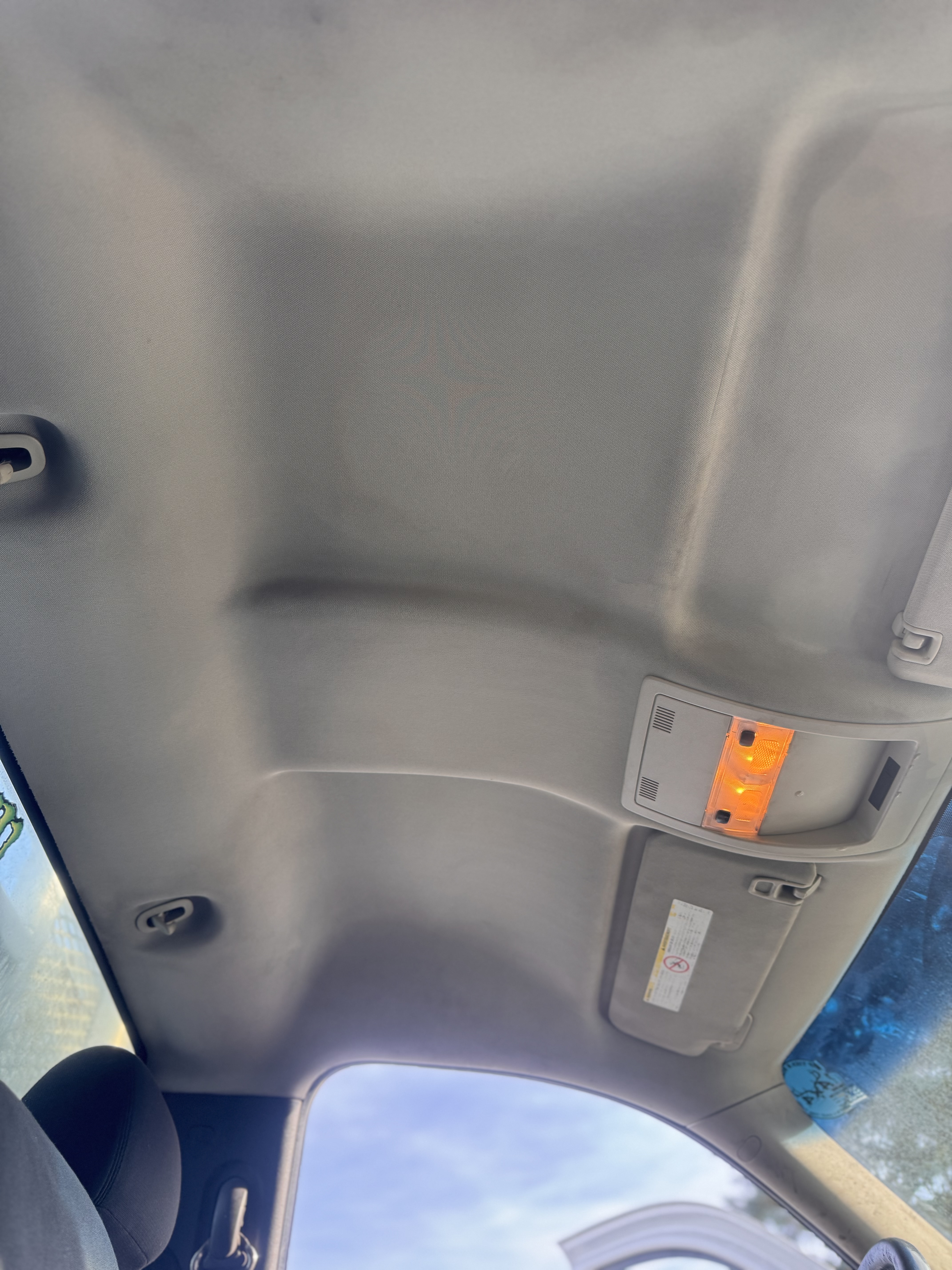 Clean headliner after interior detailing Ottawa